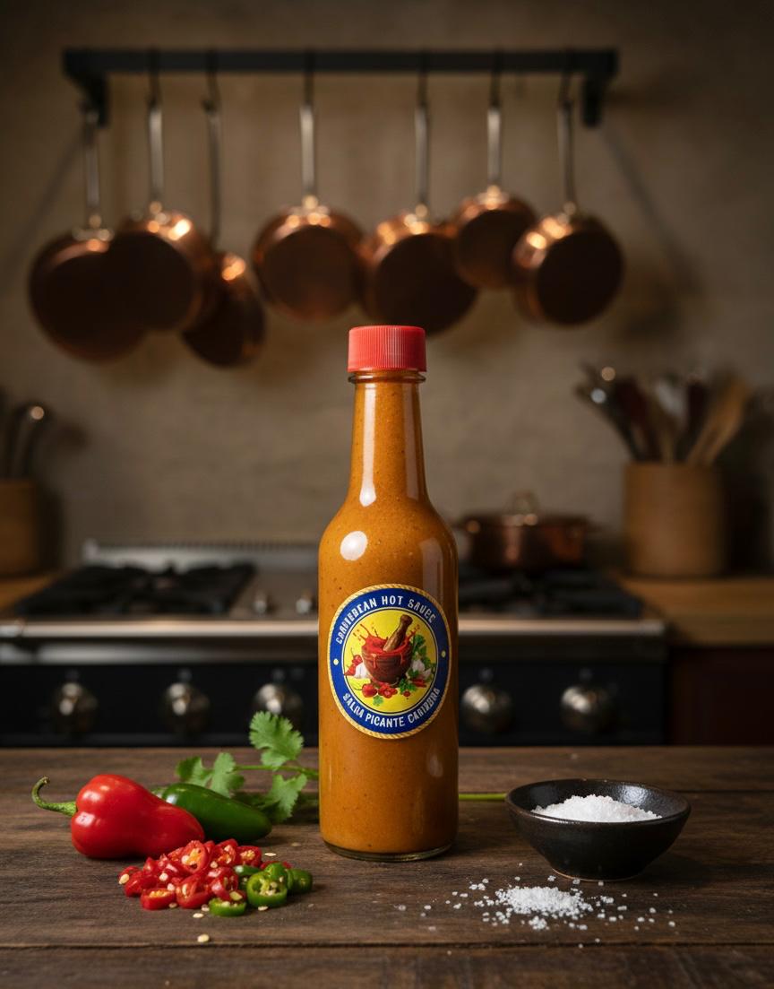 Salsa Picante Caribeña/ Caribbean Hot Sauce/ Sòs Piman pike Karayib