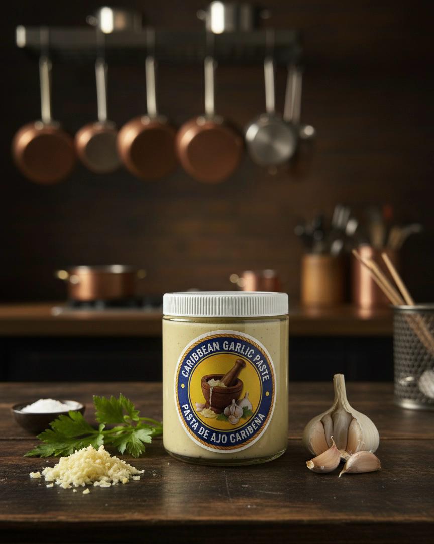 Caribbean Garlic Paste Seasoning / Sazón Caribeño de Pasta de Ajo / Epis Karayib Lay